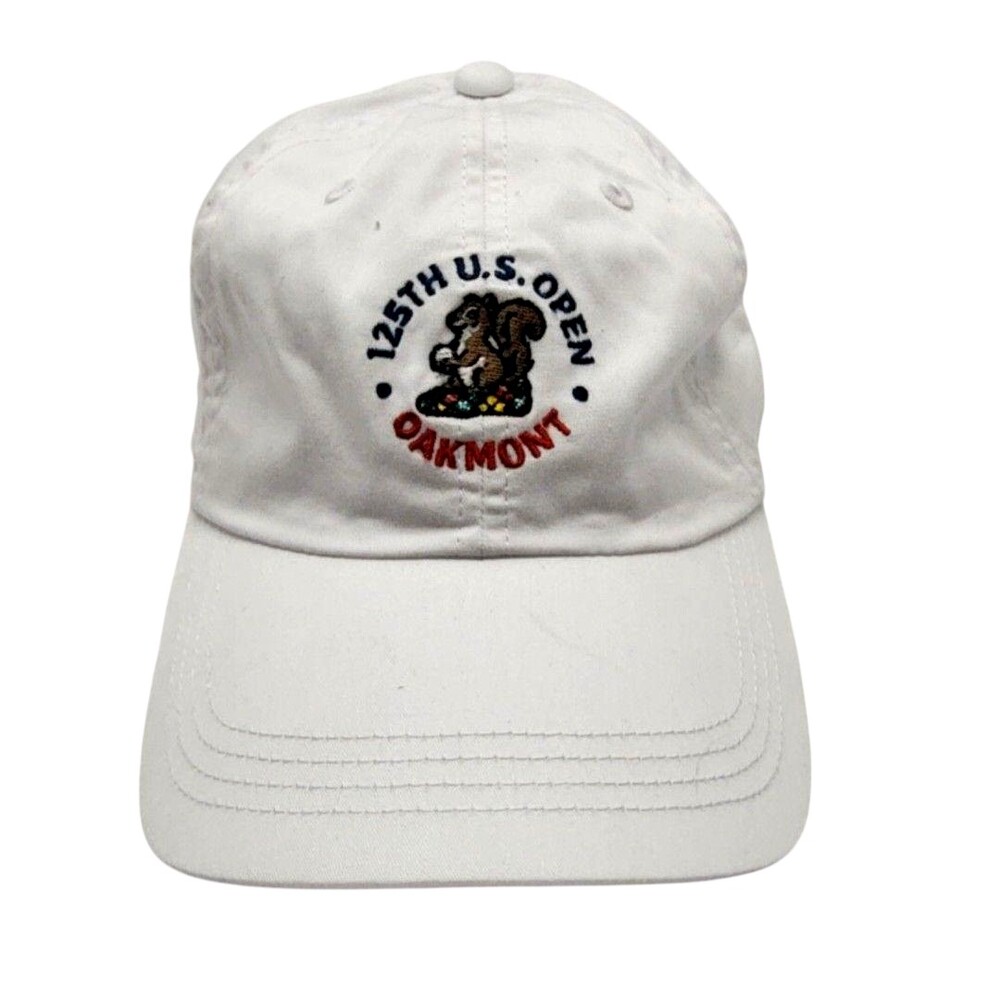125th U.S. Open Oakmont Hat Cap Strap Back Mens One Size White Golf USGA Member